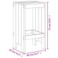 Set Bar da Giardino 5 pz Nero in Legno Massello di Pino