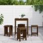 Set Bar da Giardino 5 pz Miele in Legno Massello di Pino Set Bar da Giardino 5 pz Miele in Legno Massello di Pino