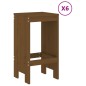 Set Bar da Giardino 7 pz Miele in Legno Massello di Pino Set Bar da Giardino 7 pz Miele in Legno Massello di Pino