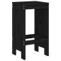 Set Bar da Giardino 9 pz Nero in Legno Massello di Pino Set Bar da Giardino 9 pz Nero in Legno Massello di Pino