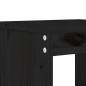 Set Bar da Giardino 9 pz Nero in Legno Massello di Pino Set Bar da Giardino 9 pz Nero in Legno Massello di Pino