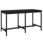 Set Bar da Giardino 9 pz Nero in Legno Massello di Pino Set Bar da Giardino 9 pz Nero in Legno Massello di Pino
