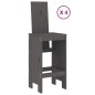 Set Bar da Giardino 5 pz Grigio in Legno Massello di Pino Set Bar da Giardino 5 pz Grigio in Legno Massello di Pino