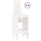 Set Bar da Giardino 7 pz Bianco in Legno Massello di Pino Set Bar da Giardino 7 pz Bianco in Legno Massello di Pino
