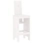 Set Bar da Giardino 7 pz Bianco in Legno Massello di Pino Set Bar da Giardino 7 pz Bianco in Legno Massello di Pino