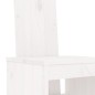 Set Bar da Giardino 7 pz Bianco in Legno Massello di Pino Set Bar da Giardino 7 pz Bianco in Legno Massello di Pino