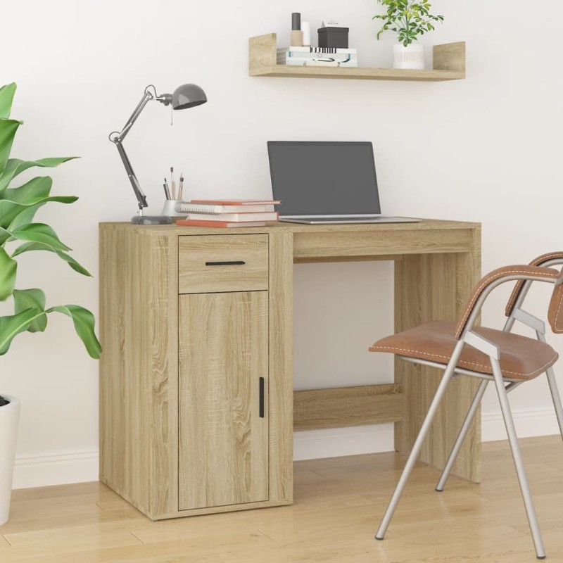 Scrivania Rovere Sonoma 100x49x75 cm in Legno Multistrato Scrivania Rovere Sonoma 100x49x75 cm in Legno Multistrato