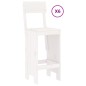 Set Bar da Giardino 7 pz Bianco in Legno Massello di Pino Set Bar da Giardino 7 pz Bianco in Legno Massello di Pino