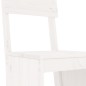 Set Bar da Giardino 7 pz Bianco in Legno Massello di Pino Set Bar da Giardino 7 pz Bianco in Legno Massello di Pino