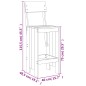 Set Bar da Giardino 7 pz Bianco in Legno Massello di Pino Set Bar da Giardino 7 pz Bianco in Legno Massello di Pino