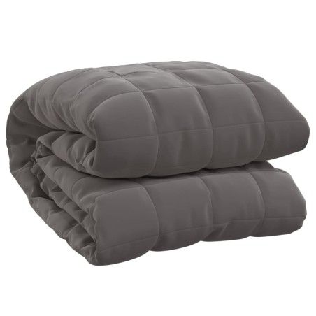 vidaXL Coperta Ponderata Grigia 220x260 cm 15 kg Tessuto