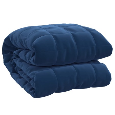 vidaXL Coperta Ponderata Blu 150x200 cm 11 kg Tessuto