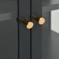 Credenza Antracite 105x35x70 cm in Acciaio e Vetro Credenza Antracite 105x35x70 cm in Acciaio e Vetro