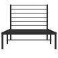 Giroletto con Testiera in Metallo Nero 75x190 cm Giroletto con Testiera in Metallo Nero 75x190 cm