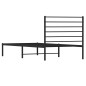 Giroletto con Testiera in Metallo Nero 75x190 cm Giroletto con Testiera in Metallo Nero 75x190 cm