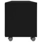Mobile TV con Ruote Nero 90x35x35 cm in Legno Multistrato Mobile TV con Ruote Nero 90x35x35 cm in Legno Multistrato