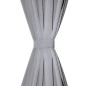 2 Pz Tende Oscuranti con Occhielli in Metallo 135x175 cm Grigie 2 Pz Tende Oscuranti con Occhielli in Metallo 135x175 cm Grigie