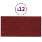 Pannelli Murali 12 pz Rosso Vino 30x15 cm Tessuto 0,54 m² Pannelli Murali 12 pz Rosso Vino 30x15 cm Tessuto 0,54 m²