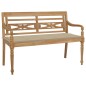 Panca Batavia con Cuscino Beige 120 cm in Massello di Teak Panca Batavia con Cuscino Beige 120 cm in Massello di Teak