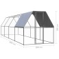 Gabbia per Polli da Esterno 2x8x2 m in Acciaio Zincato Gabbia per Polli da Esterno 2x8x2 m in Acciaio Zincato
