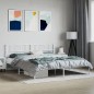 Giroletto con Testiera Metallo Bianco 193x203 cm Giroletto con Testiera Metallo Bianco 193x203 cm