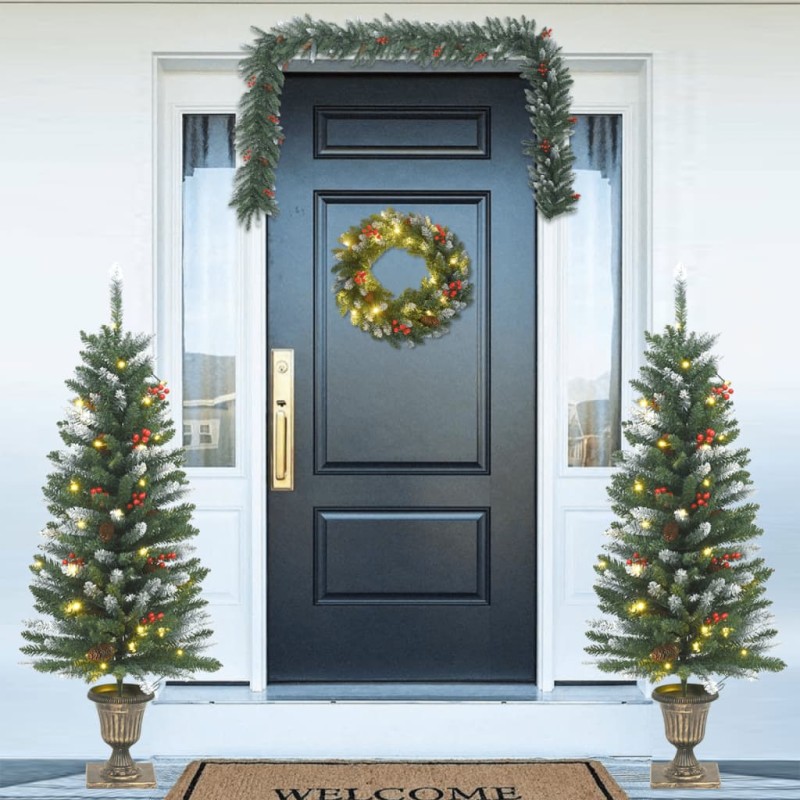 Set Decorazioni di Natale per Porte 4 pz in PVC Set Decorazioni di Natale per Porte 4 pz in PVC