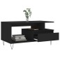 Tavolino da Salotto Nero 90x49x45 cm in Legno Multistrato