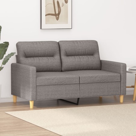 vidaXL Divano a 2 Posti Tortora 120 cm in Tessuto