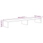 vidaXL Supporto Monitor Rovere Fumo 110x23,5x9 cm Legno Multistrato vidaXL Supporto Monitor Rovere Fumo 110x23,5x9 cm Legno Multistrato