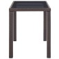 Tavolo da Giardino Marrone 123x60x74 cm in Polyrattan Tavolo da Giardino Marrone 123x60x74 cm in Polyrattan