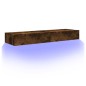 Mobili Porta TV con Luci LED 2 pz Rovere Fumo 60x35x15,5 cm Mobili Porta TV con Luci LED 2 pz Rovere Fumo 60x35x15,5 cm