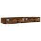 Mobili Porta TV con Luci LED 2 pz Rovere Fumo 60x35x15,5 cm Mobili Porta TV con Luci LED 2 pz Rovere Fumo 60x35x15,5 cm