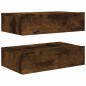 Mobili Porta TV con Luci LED 2 pz Rovere Fumo 60x35x15,5 cm Mobili Porta TV con Luci LED 2 pz Rovere Fumo 60x35x15,5 cm