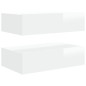 Mobili Porta TV con Luci LED 2pz Bianco Lucido 60x35x15,5 cm Mobili Porta TV con Luci LED 2pz Bianco Lucido 60x35x15,5 cm