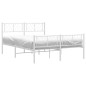 Giroletto con Testiera e Pediera Metallo Bianco 140x200 cm Giroletto con Testiera e Pediera Metallo Bianco 140x200 cm