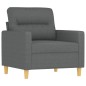 Set di Divani 4 pz con Cuscini Grigio Scuro in Tessuto Set di Divani 4 pz con Cuscini Grigio Scuro in Tessuto