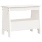 Panca da Ingresso Bianca 60x28x45 cm in Legno Massello di Pino