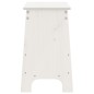 Panca da Ingresso Bianca 60x28x45 cm in Legno Massello di Pino
