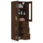 Credenza Rovere Marrone 69,5x34x180 cm in Legno Multistrato