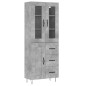 Credenza Grigio Cemento 69,5x34x180 cm in Legno Multistrato Credenza Grigio Cemento 69,5x34x180 cm in Legno Multistrato