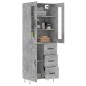 Credenza Grigio Cemento 69,5x34x180 cm in Legno Multistrato Credenza Grigio Cemento 69,5x34x180 cm in Legno Multistrato