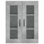 Credenza Grigio Cemento 69,5x34x180 cm in Legno Multistrato Credenza Grigio Cemento 69,5x34x180 cm in Legno Multistrato