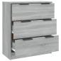Credenza Grigio Sonoma 60x30x70 cm in Legno Multistrato
