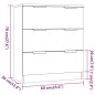 Credenza Grigio Sonoma 60x30x70 cm in Legno Multistrato