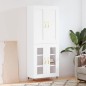 Credenza Bianca 69,5x34x180 cm in Legno Multistrato Credenza Bianca 69,5x34x180 cm in Legno Multistrato