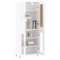 Credenza Bianca 69,5x34x180 cm in Legno Multistrato Credenza Bianca 69,5x34x180 cm in Legno Multistrato