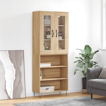 Credenza Rovere Sonoma 69,5x34x180 cm in Legno Multistrato