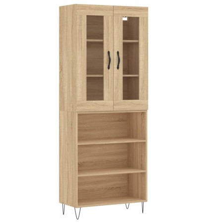 Credenza Rovere Sonoma 69,5x34x180 cm in Legno Multistrato