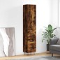 Credenza Rovere Fumo 34,5x34x180 cm in Legno Multistrato Credenza Rovere Fumo 34,5x34x180 cm in Legno Multistrato