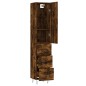 Credenza Rovere Fumo 34,5x34x180 cm in Legno Multistrato Credenza Rovere Fumo 34,5x34x180 cm in Legno Multistrato